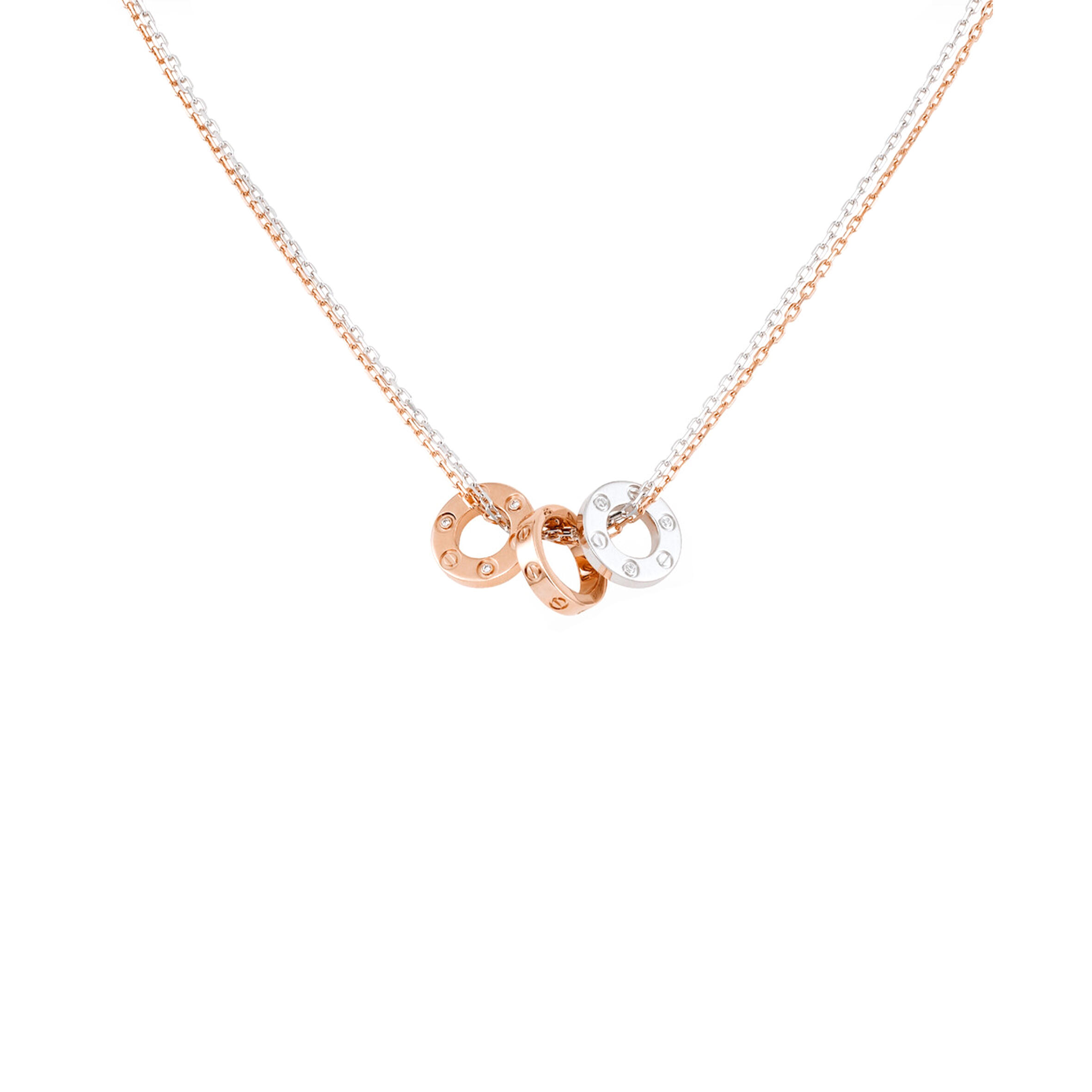 Ca*t1er LOVE NECKLACE, 6 D1am0ndS B7219700 Master Quality