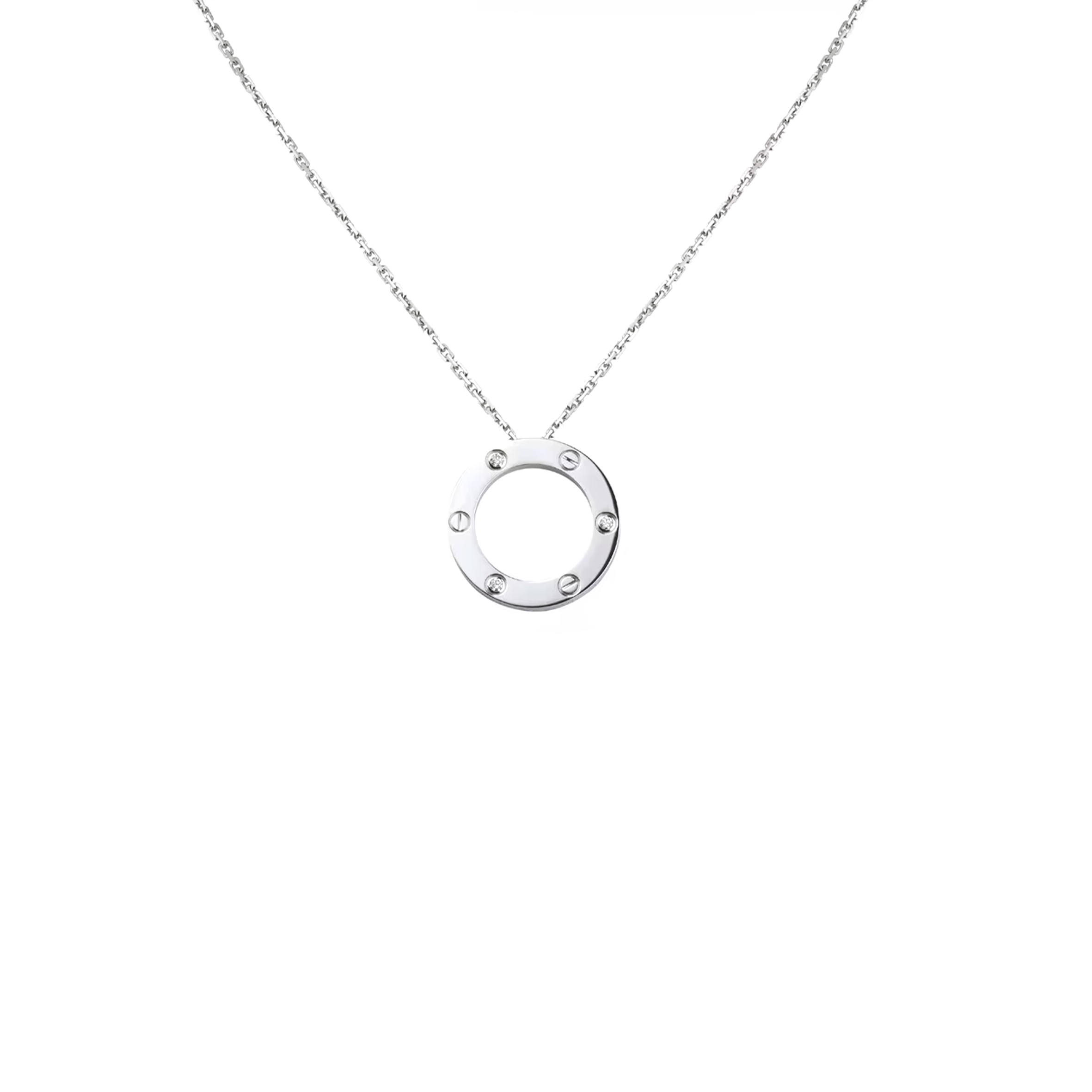 Ca*t1er LOVE NECKLACE, 3 D1am0ndS B7014600 Master Quality