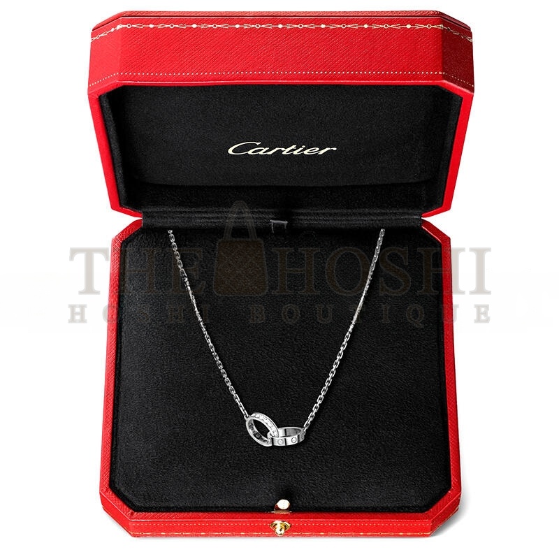 Ca*t1er LOVE NECKLACE, SEMI-PAVED B7013700 Master Quality