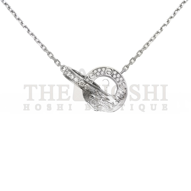 Ca*t1er LOVE NECKLACE, PAVED B7216300 Master Quality