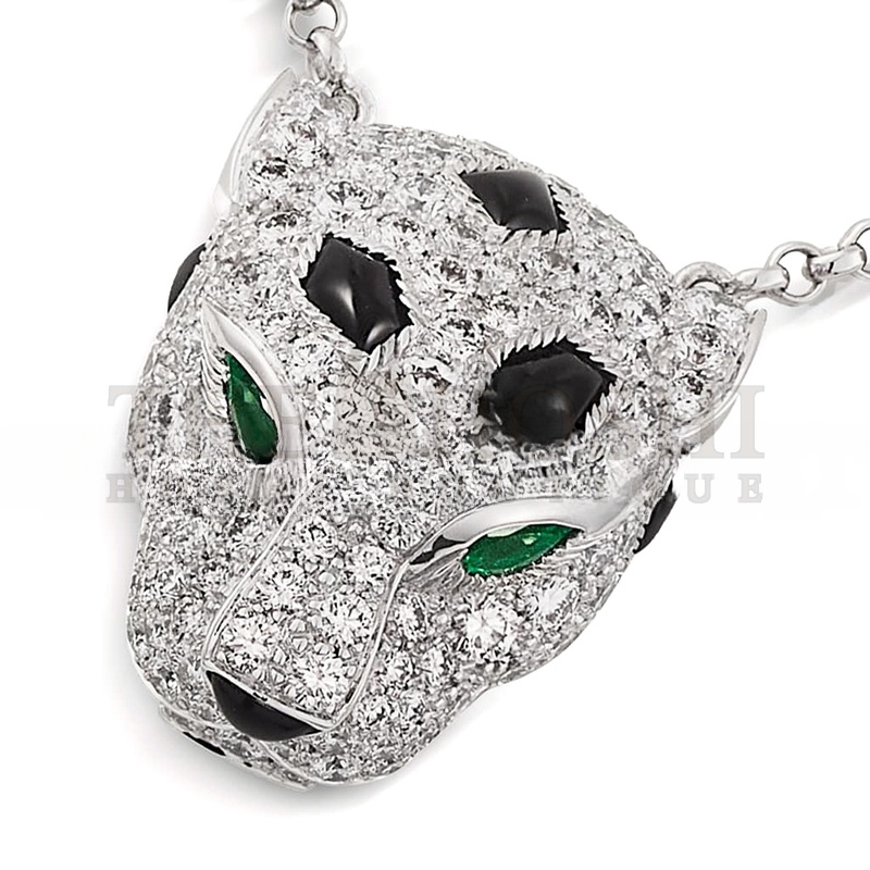 Ca*t1er PANTHÈRE DE Ca*t1er PENDANT, PAVED N7424342 Master Quality