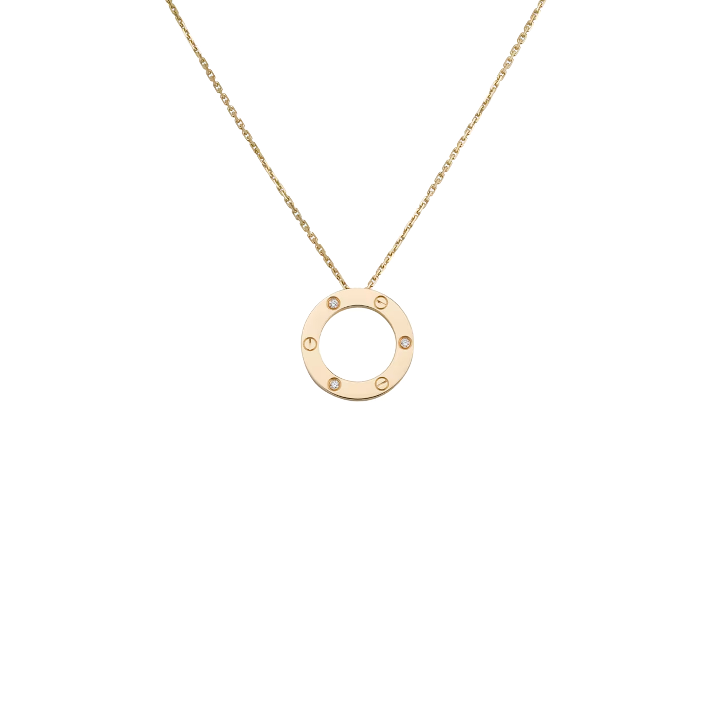 Ca*t1er LOVE NECKLACE, 3 D1am0ndS B7014500 Master Quality