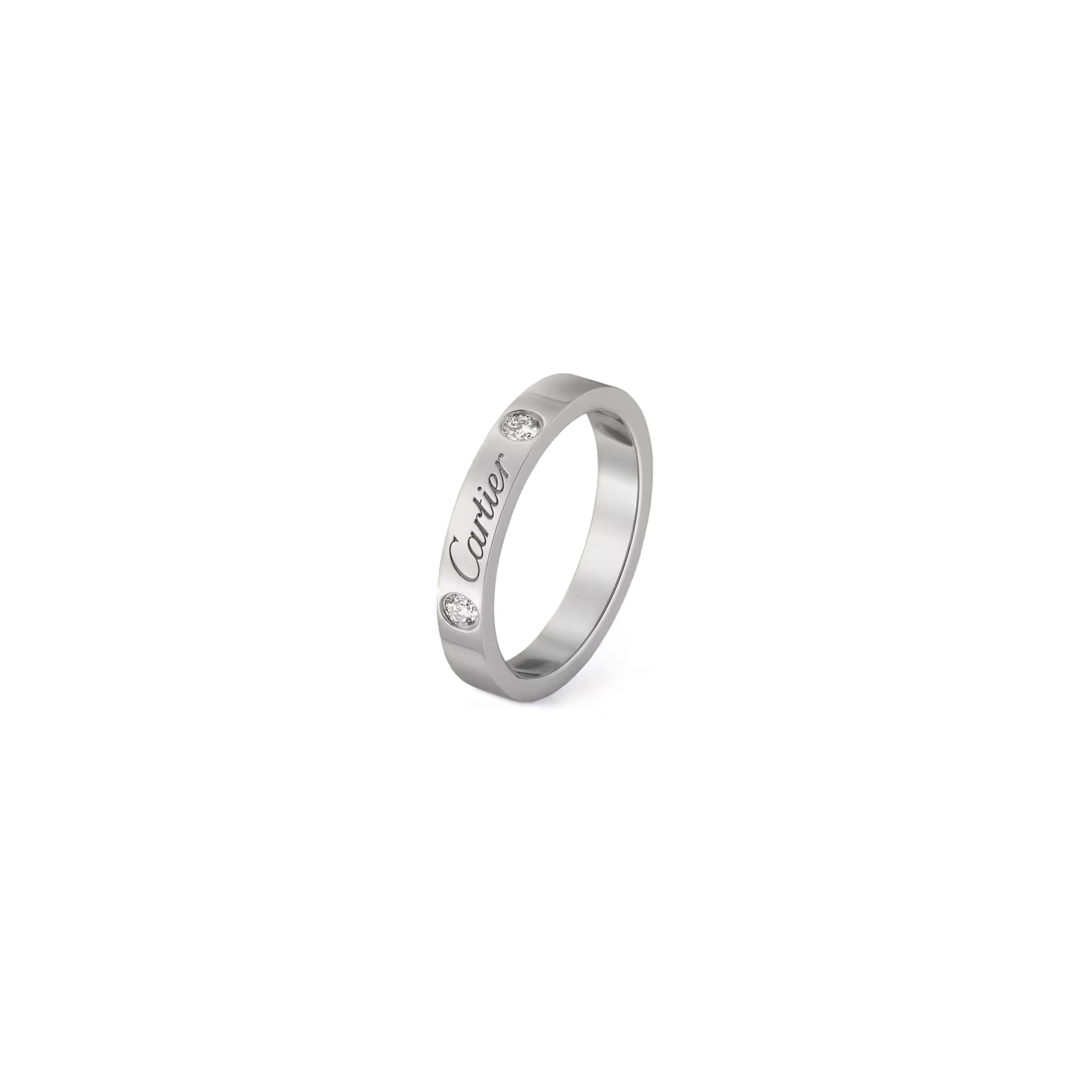 Ca*t1er C DE Ca*t1er WEDDING RING, WIDTH 3 MM, 2 D1am0ndS B4077800 Master Quality