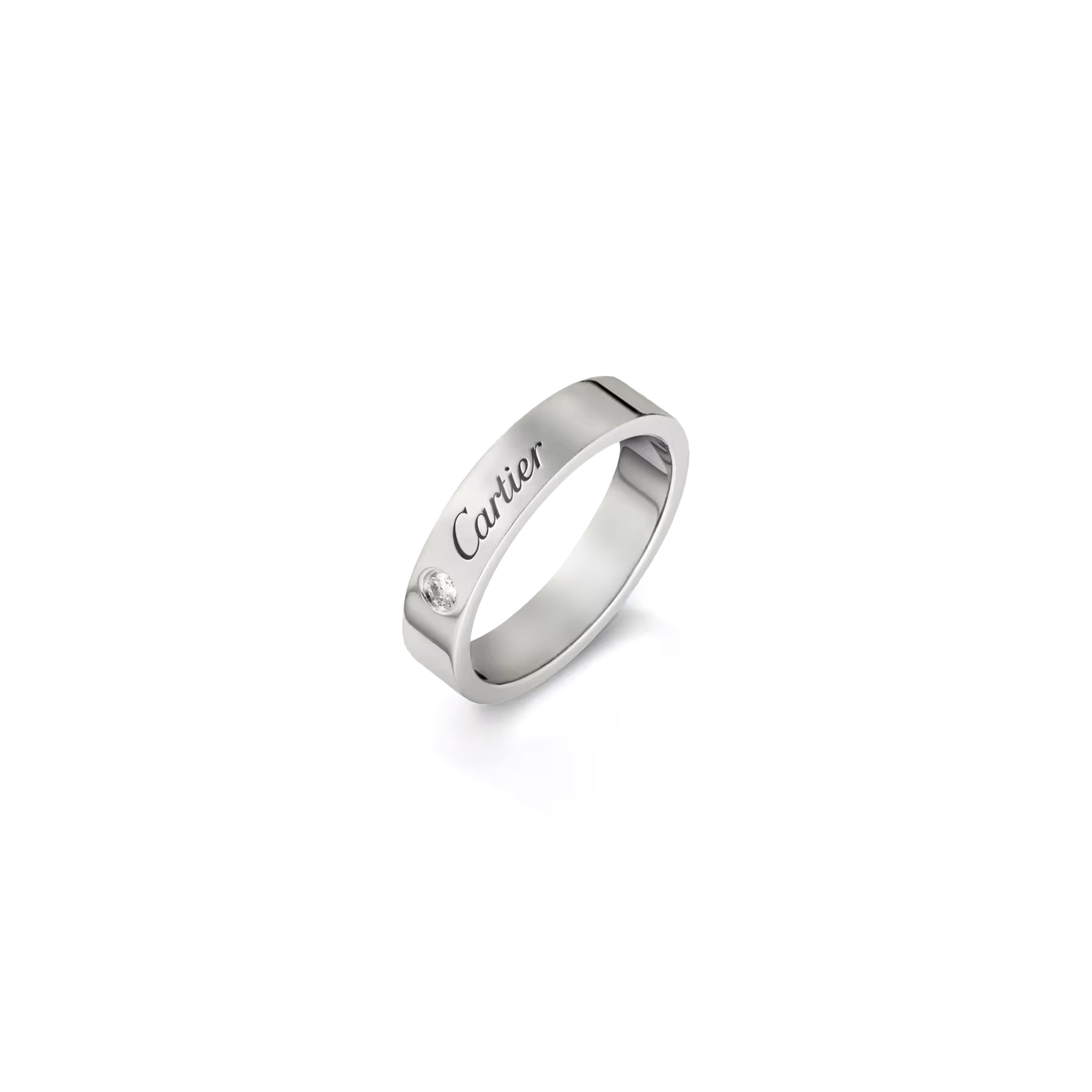 Ca*t1er C DE Ca*t1er WEDDING RING, WIDTH 4 MM, 1 D1am0nd B4098200 Master Quality