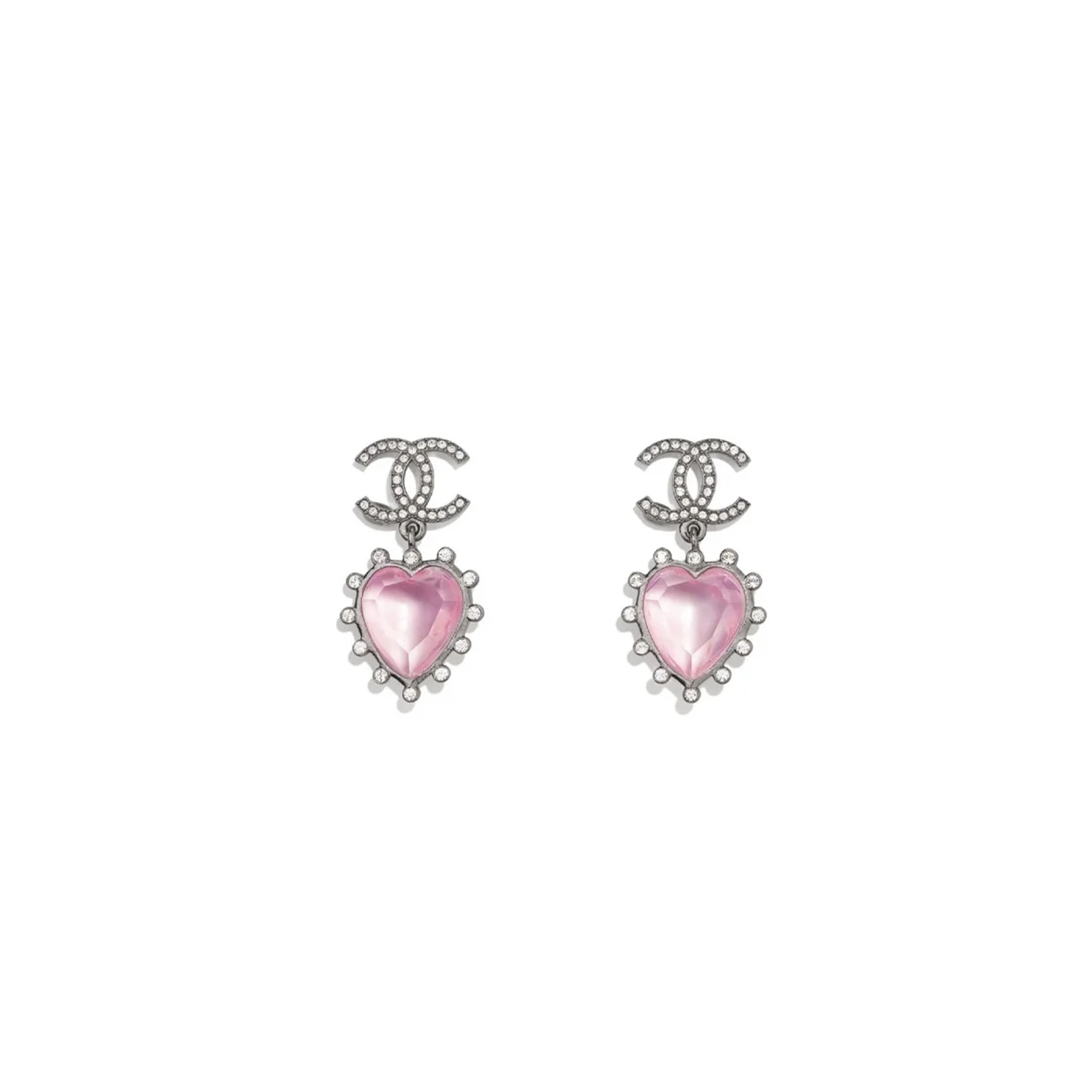 Ch**el PINK CRYSTAL EARRINGS AB6639 Master Quality