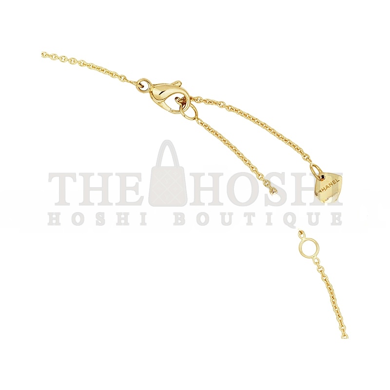 Ch**el COCO CRUSH NECKLACEQUILTED MOTIF, 18K YELLOW GOLD J12305 Master Quality