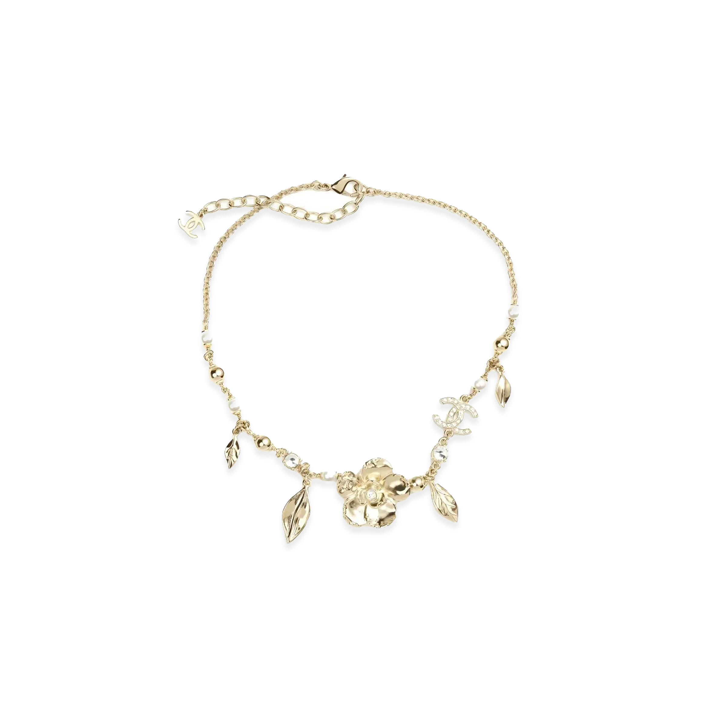 Ch**el FLORAL LEAF PENDANT NECKLACE ABE307 Master Quality