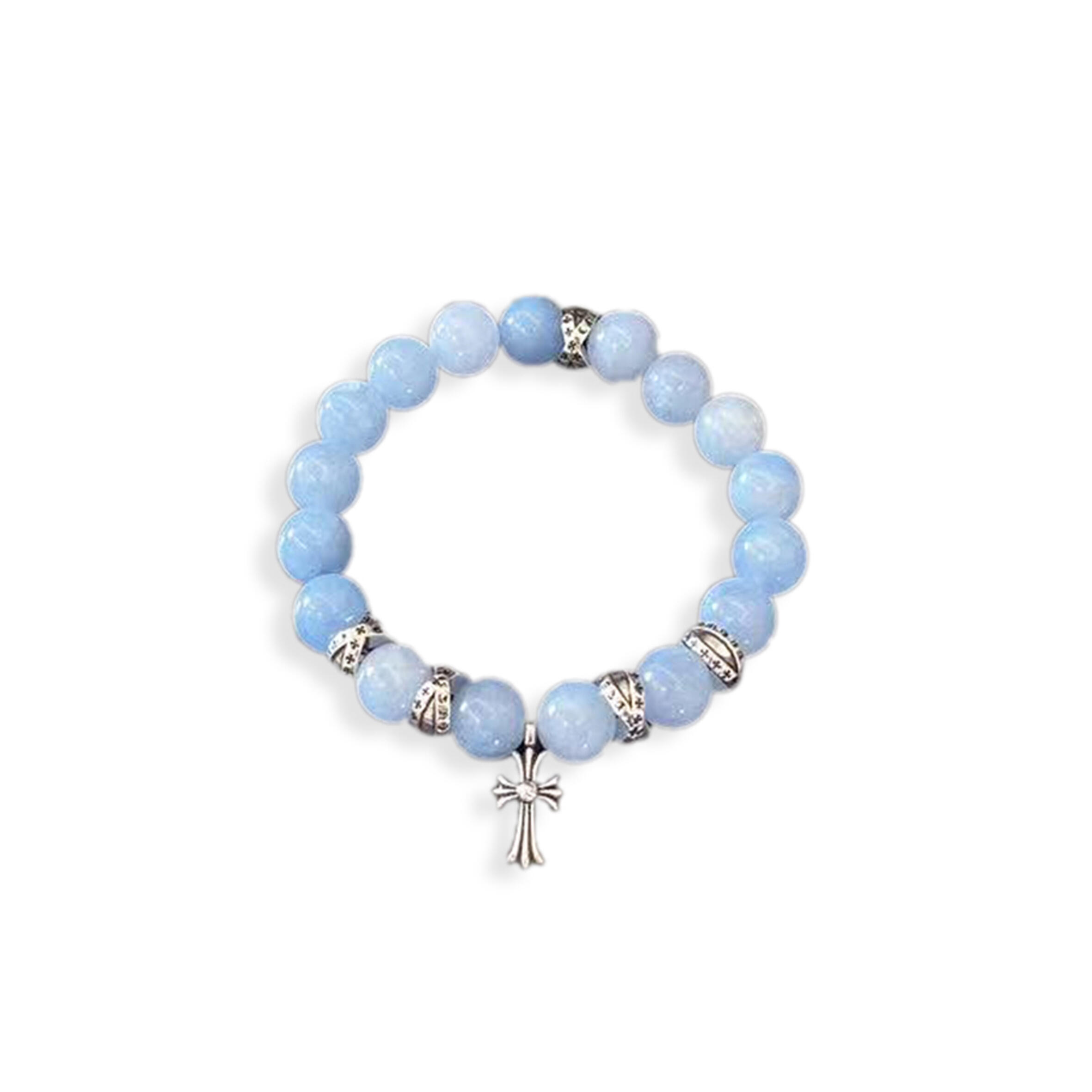 Ch*0me He**ts LIGHT BLUE CAT'S EYE BRACELET 325716 Master Quality