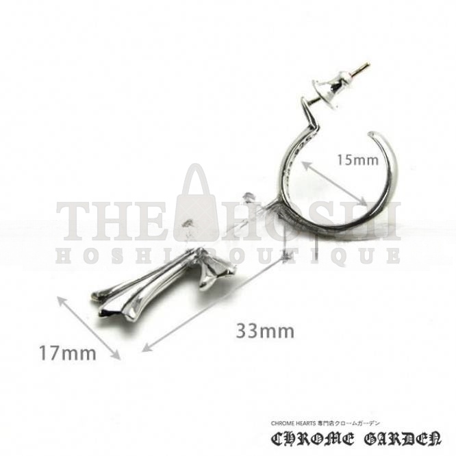 Ch*0me He**ts TINY CROSS HOOP EARRING Master Quality