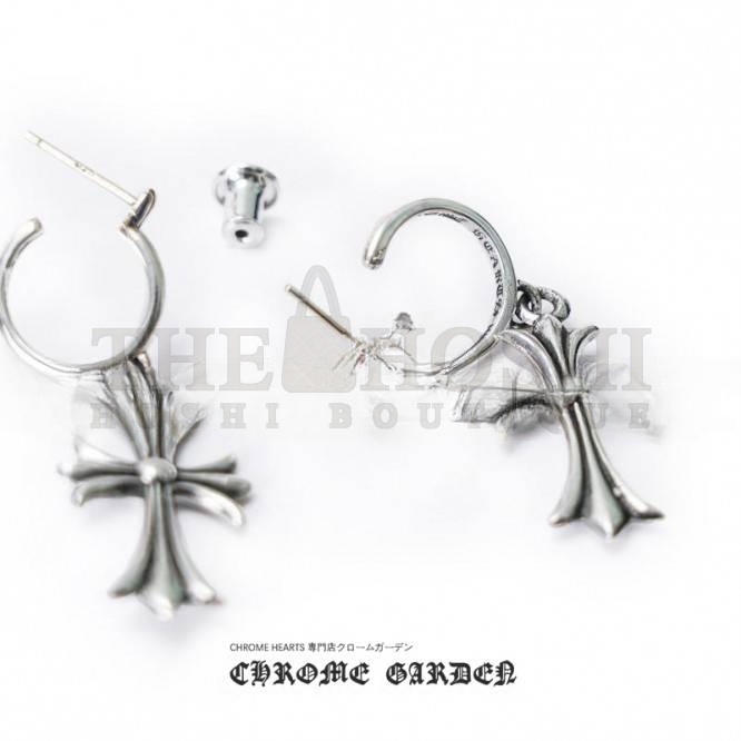 Ch*0me He**ts TINY CROSS HOOP EARRING Master Quality