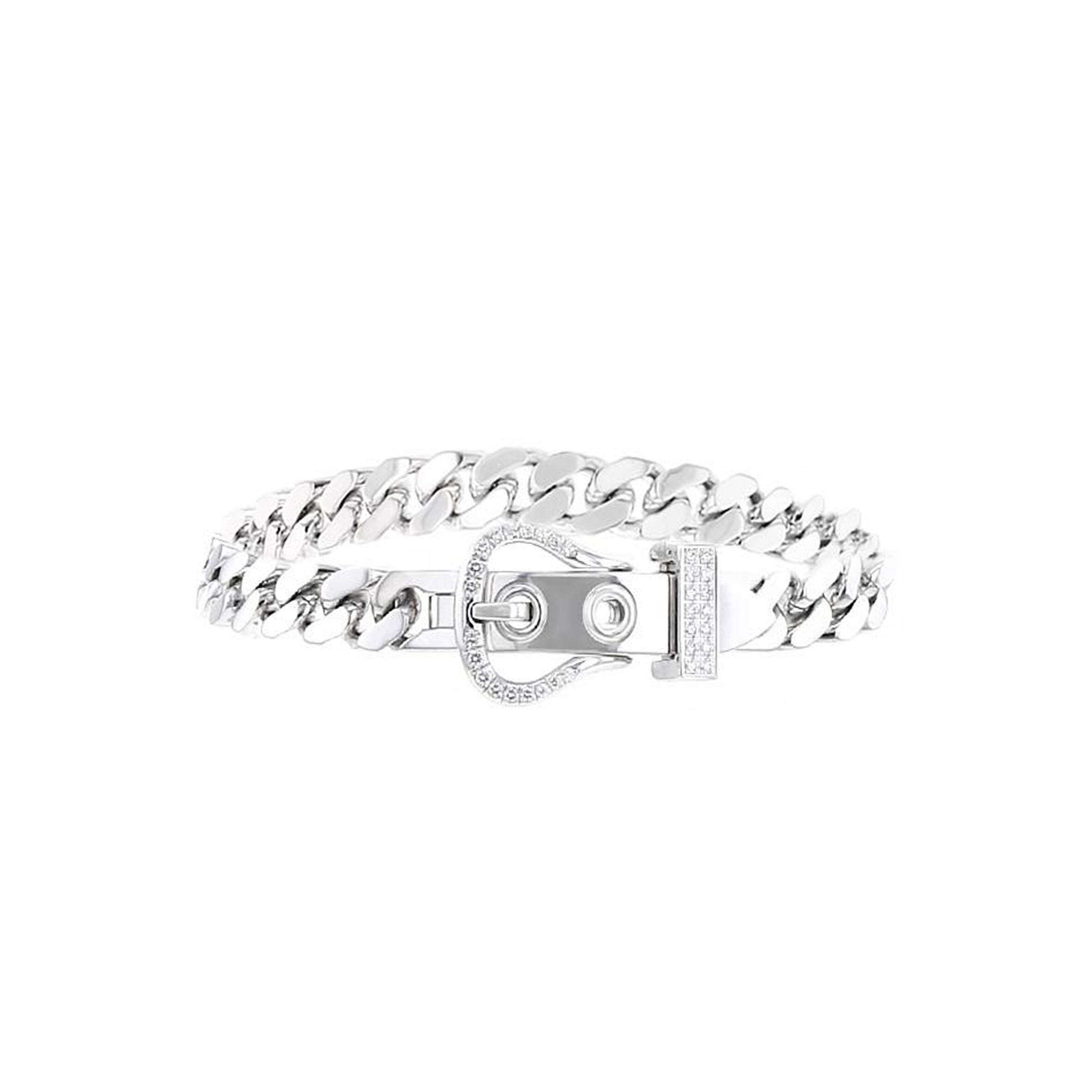 H**me5 BOUCLE SELLIER BRACELET IN WHITE GOLD AND D1am0ndS Master Quality