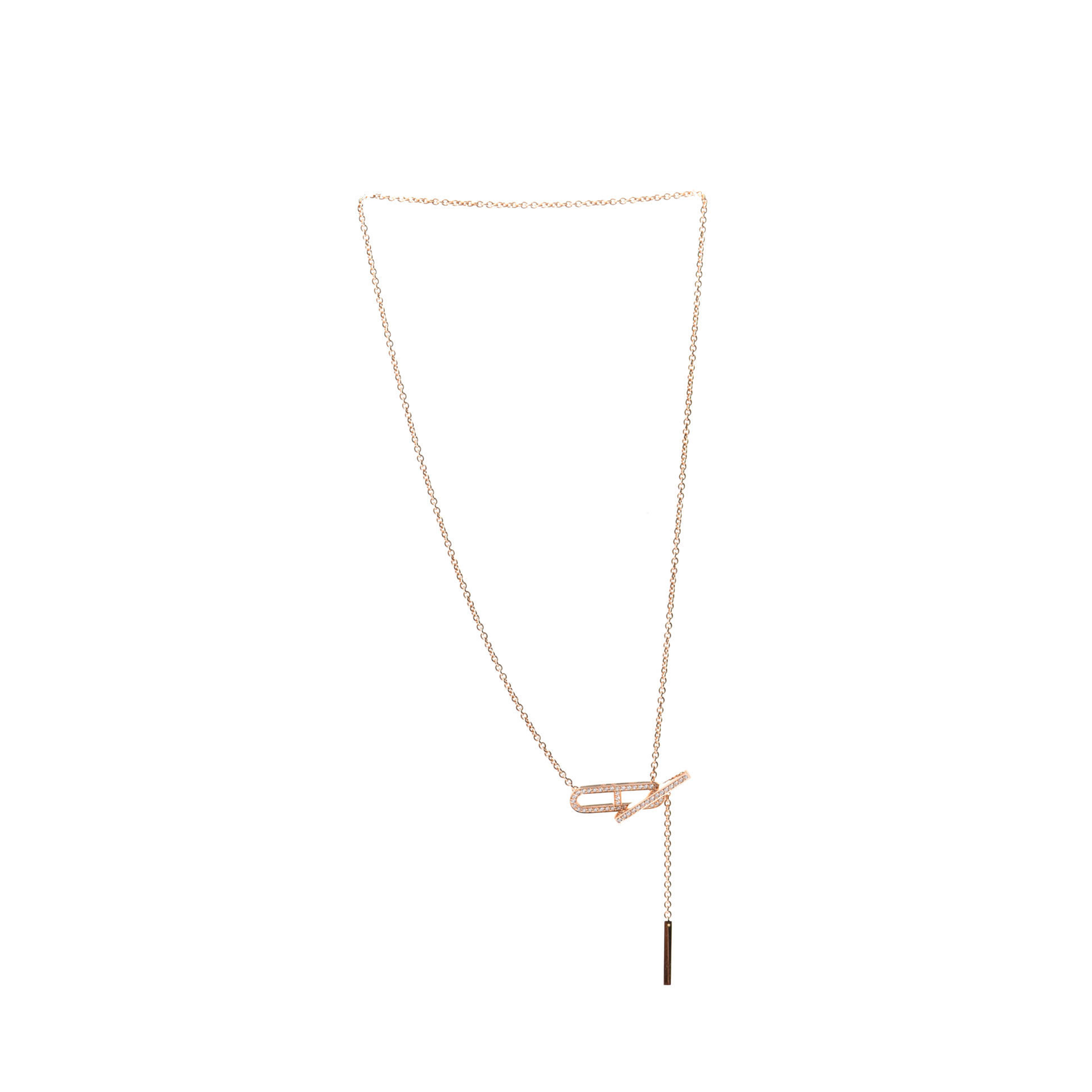 H**me5 18K ROSE GOLD D1am0nd PM EVER CHAINE D'ANCRE NECKLACE Master Quality