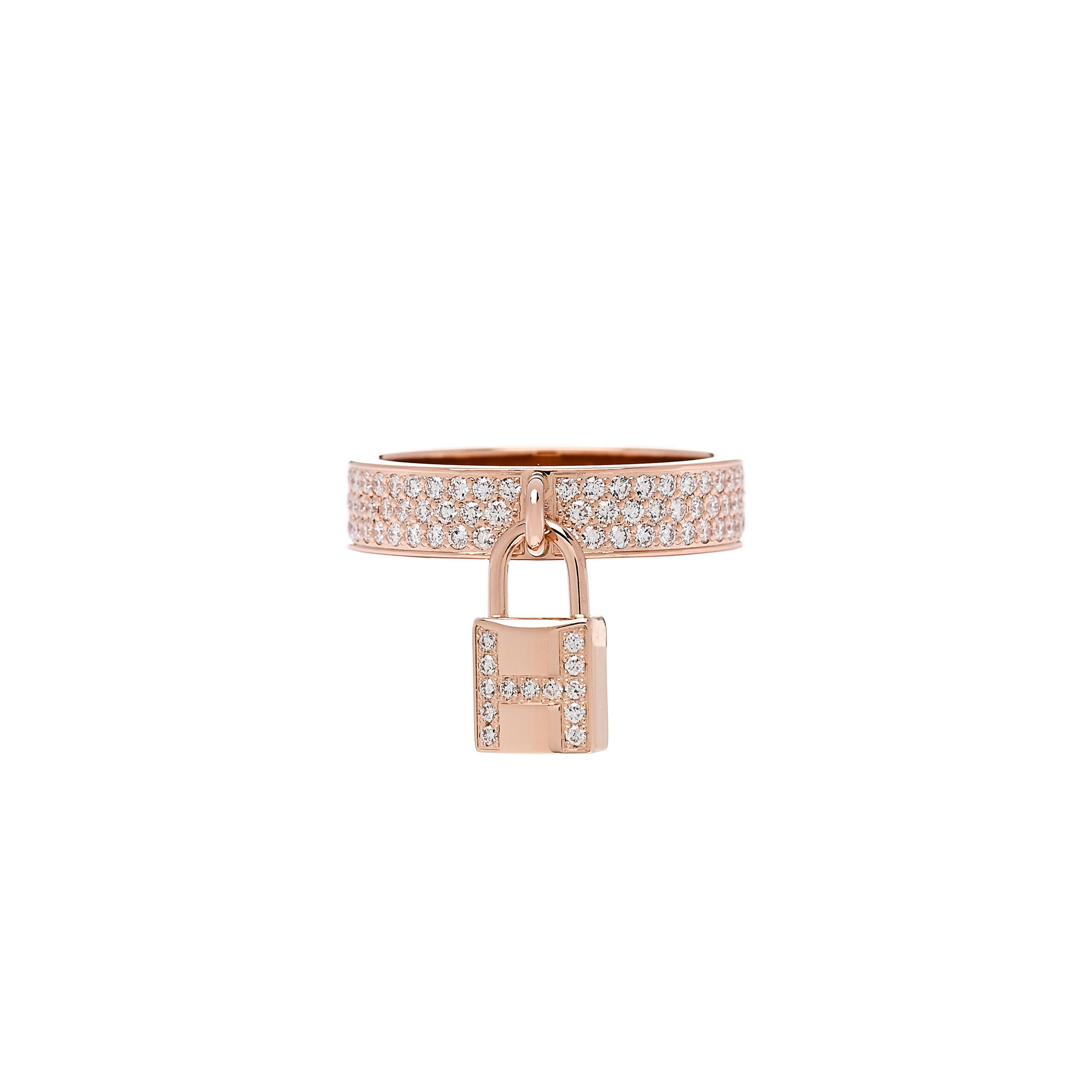 H**me5 8K ROSE GOLD D1am0nd MM KELLY CLOCHETTE RING Master Quality