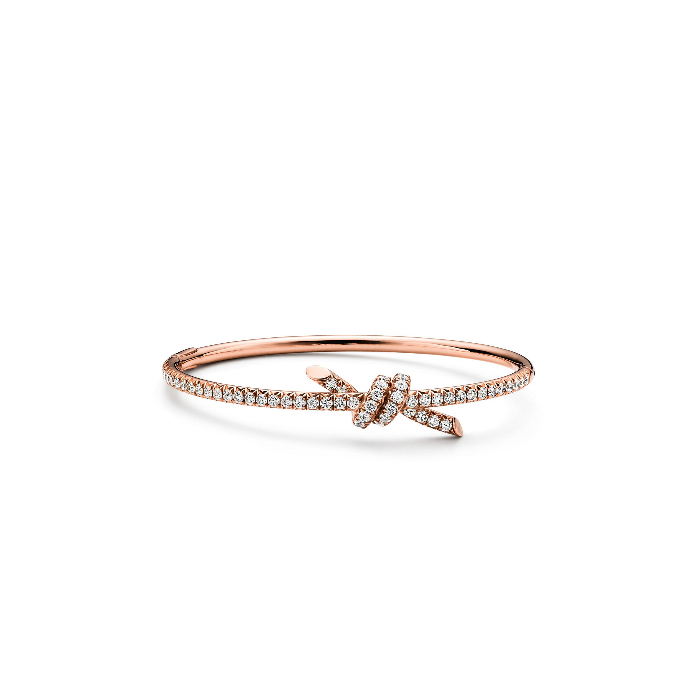 T*f*ny KNOTBANGLE IN ROSE GOLD WITH D1am0ndS 74153054 Master Quality