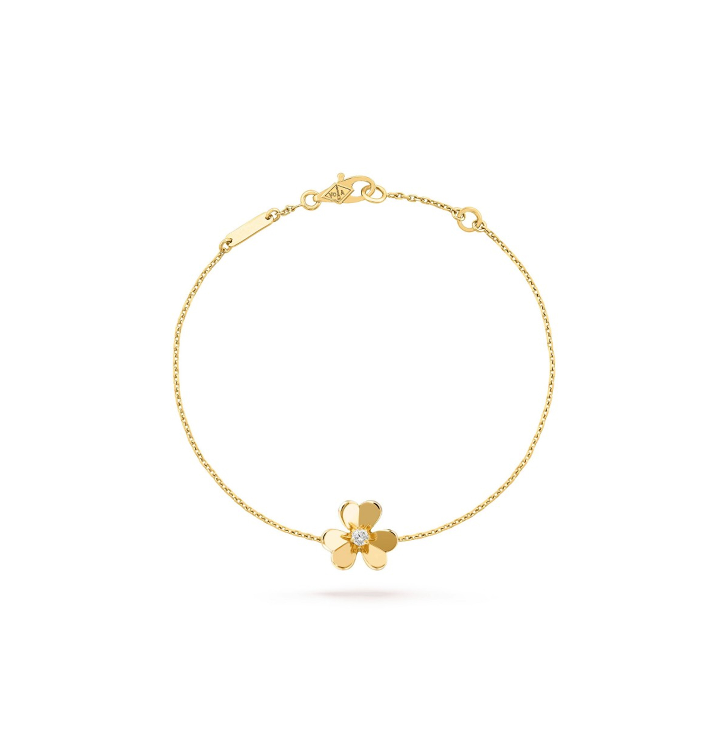 V*n Cl**f ARPELS FRIVOLE BRACELET, MINI MODEL - YELLOW GOLD, D1am0nd  VCARP0J200 Master Quality