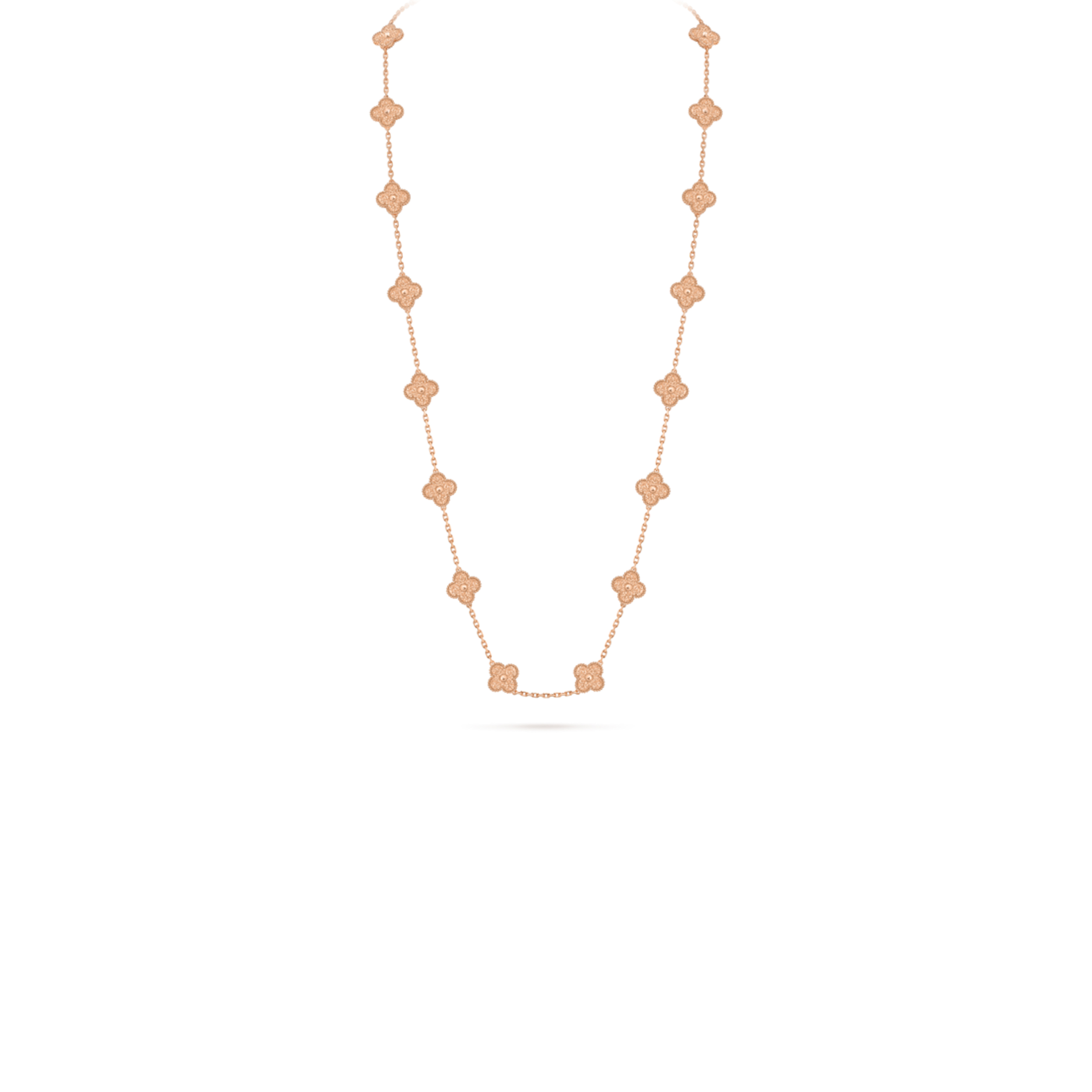 V*n Cl**f ARPELS VINTAGE ALHAMBRA LONG NECKLACE, 20 MOTIFS VCARN9T000 Master Quality