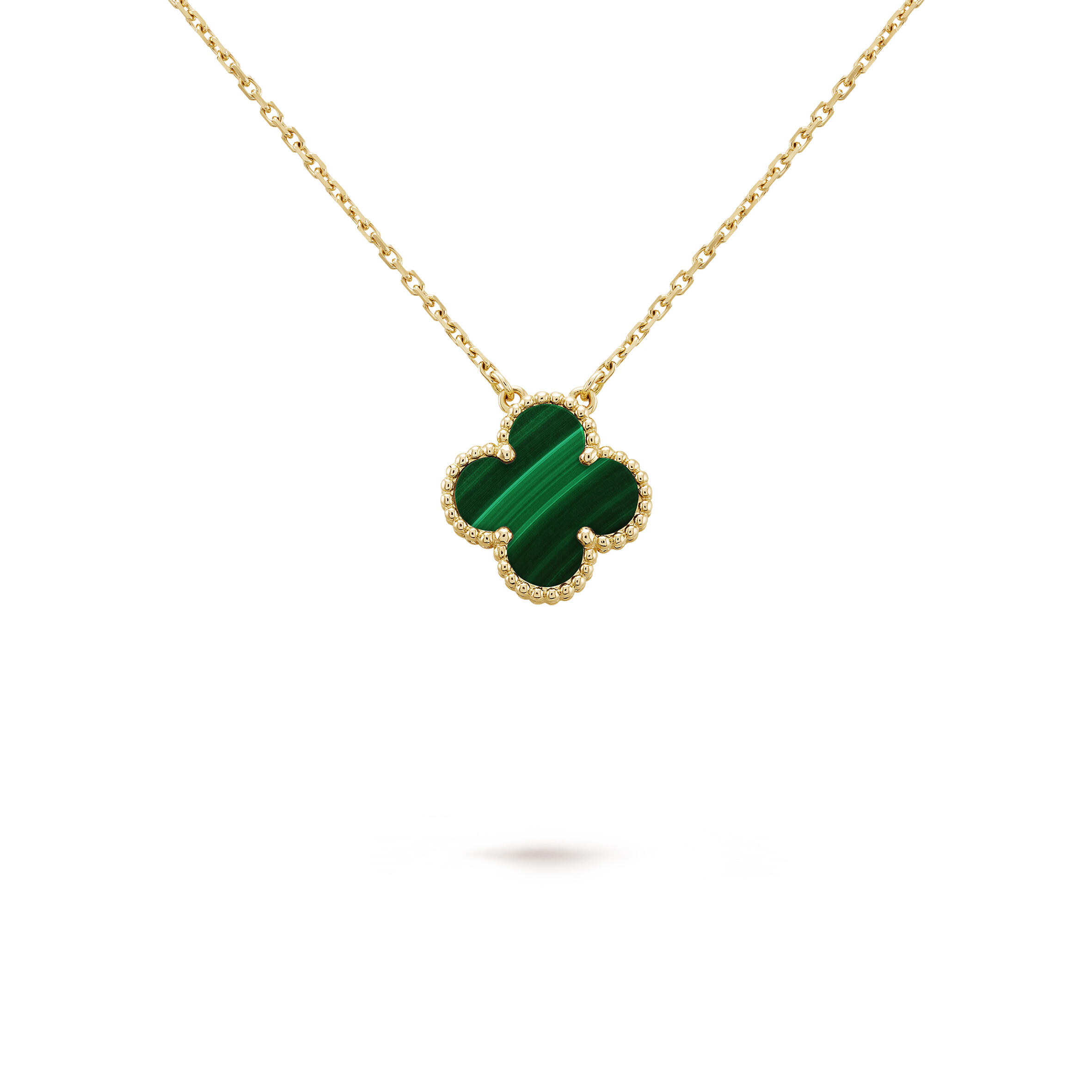 V*n Cl**f ARPELS VINTAGE ALHAMBRA PENDANT - YELLOW GOLD, MALACHITE  VCARO9VA00 Master Quality