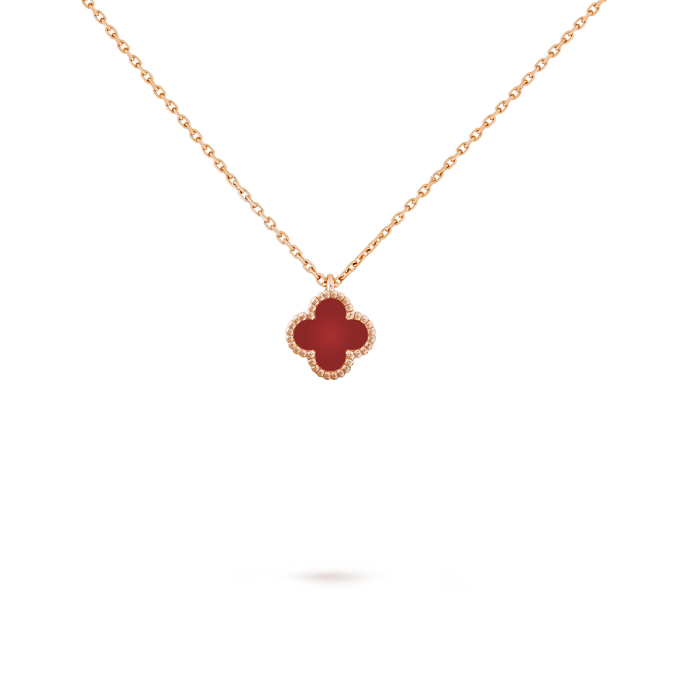 V*n Cl**f ARPELS SWEET ALHAMBRA PENDANT - ROSE GOLD, CARNELIAN  VCARN59M00 Master Quality