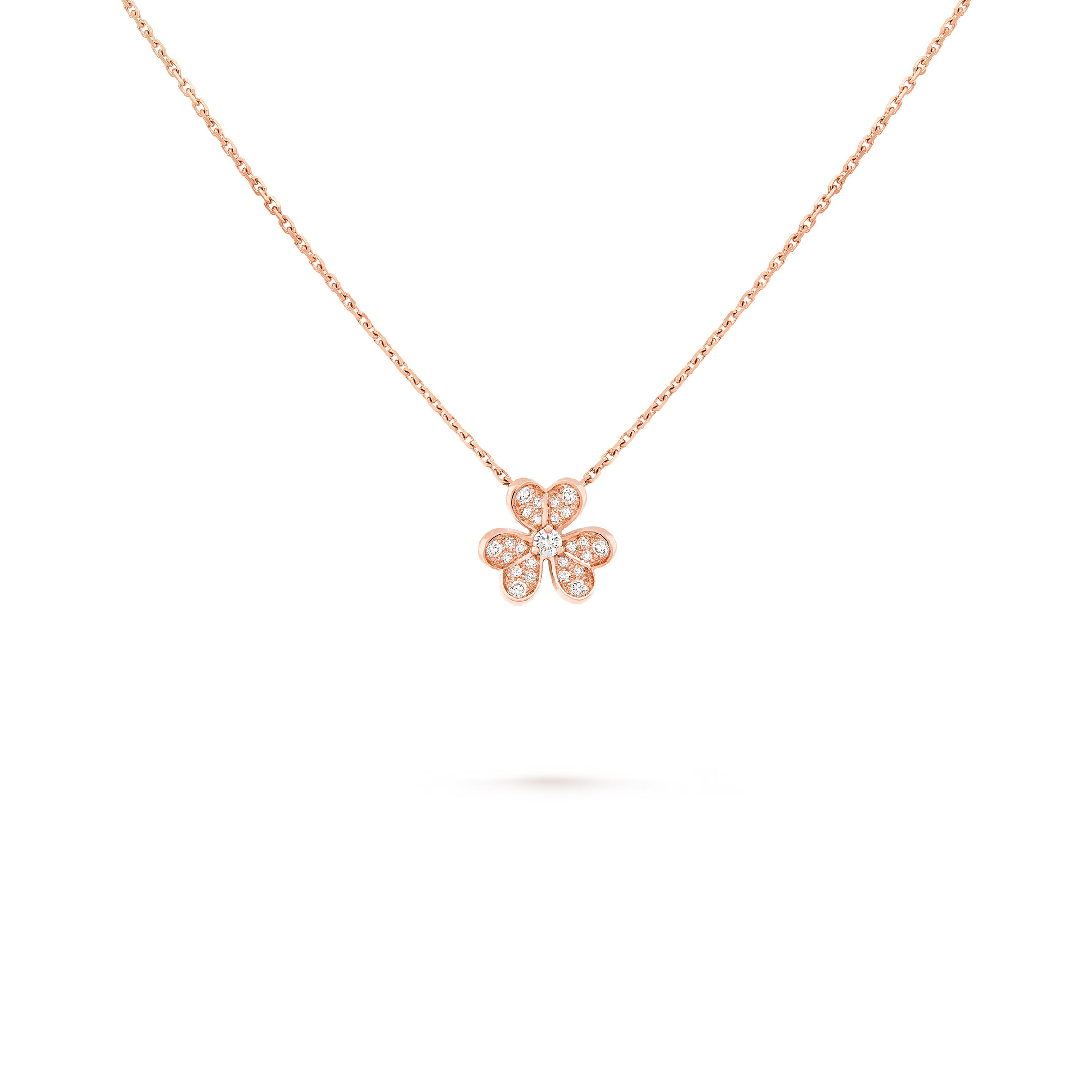 V*n Cl**f ARPELS FRIVOLE PENDANT, MINI MODEL - ROSE GOLD, D1am0nd  VCARP7RI00 Master Quality