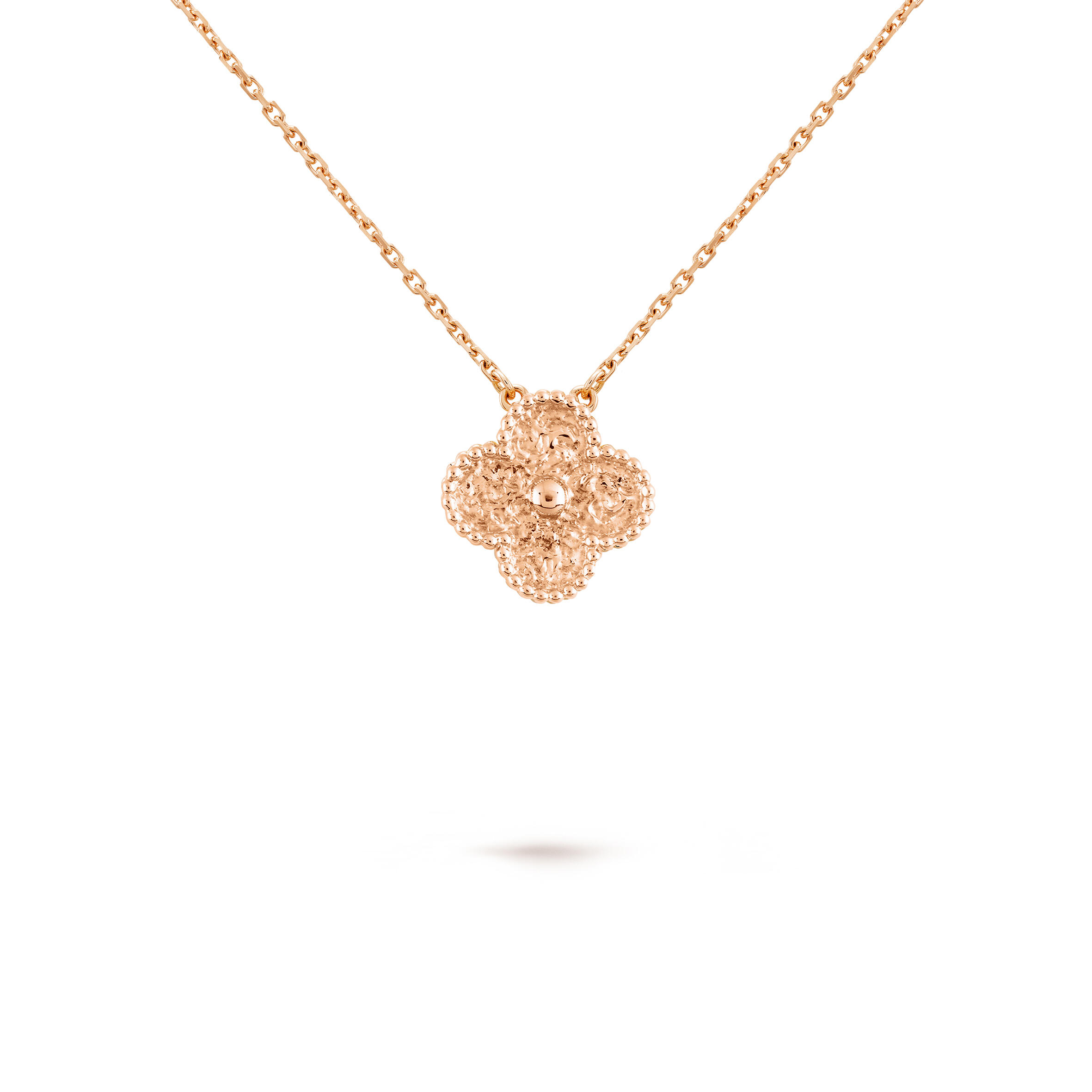 V*n Cl**f ARPELS VINTAGE ALHAMBRA PENDANT - ROSE GOLD  VCARN9ZS00 Master Quality