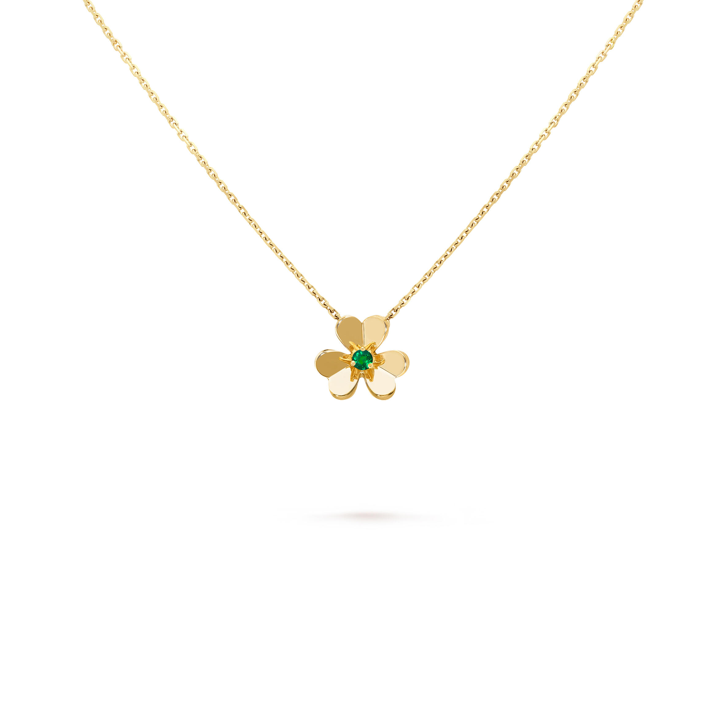 V*n Cl**f ARPELS FRIVOLE PENDANT, MINI MODEL - YELLOW GOLD, EMERALD  VCARP7SB00 Master Quality