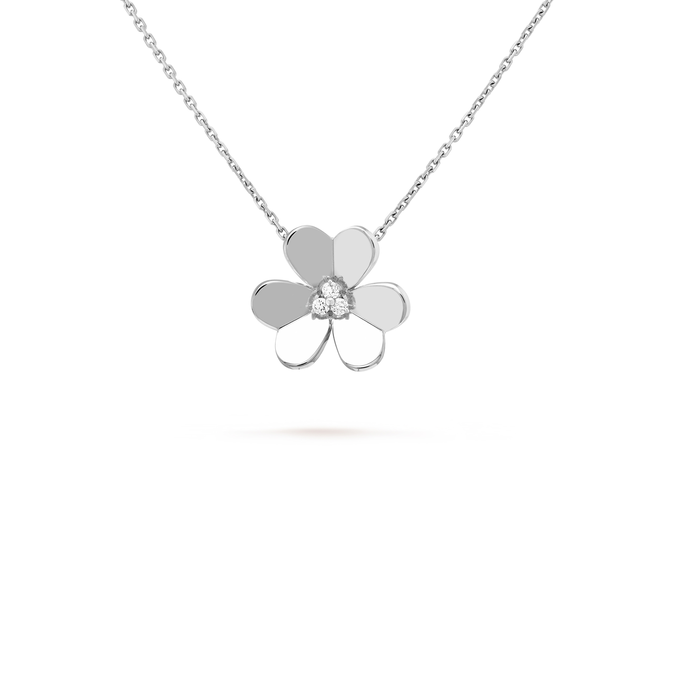 V*n Cl**f ARPELS FRIVOLE PENDANT, LARGE MODEL - WHITE GOLD, D1am0nd  VCARD25300 Master Quality