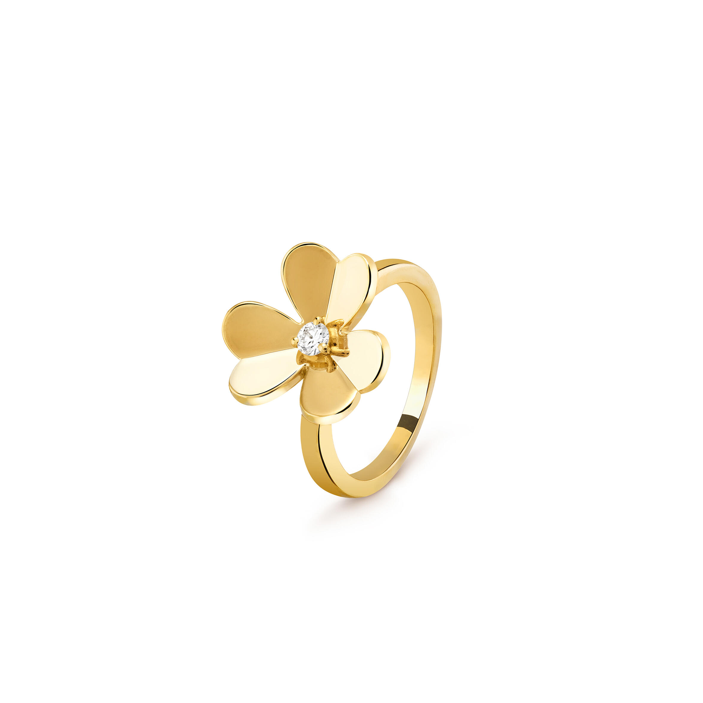 V*n Cl**f ARPELS FRIVOLE RING, 1 FLOWER, SMALL MODEL - YELLOW GOLD  VCARP2DS00 Master Quality