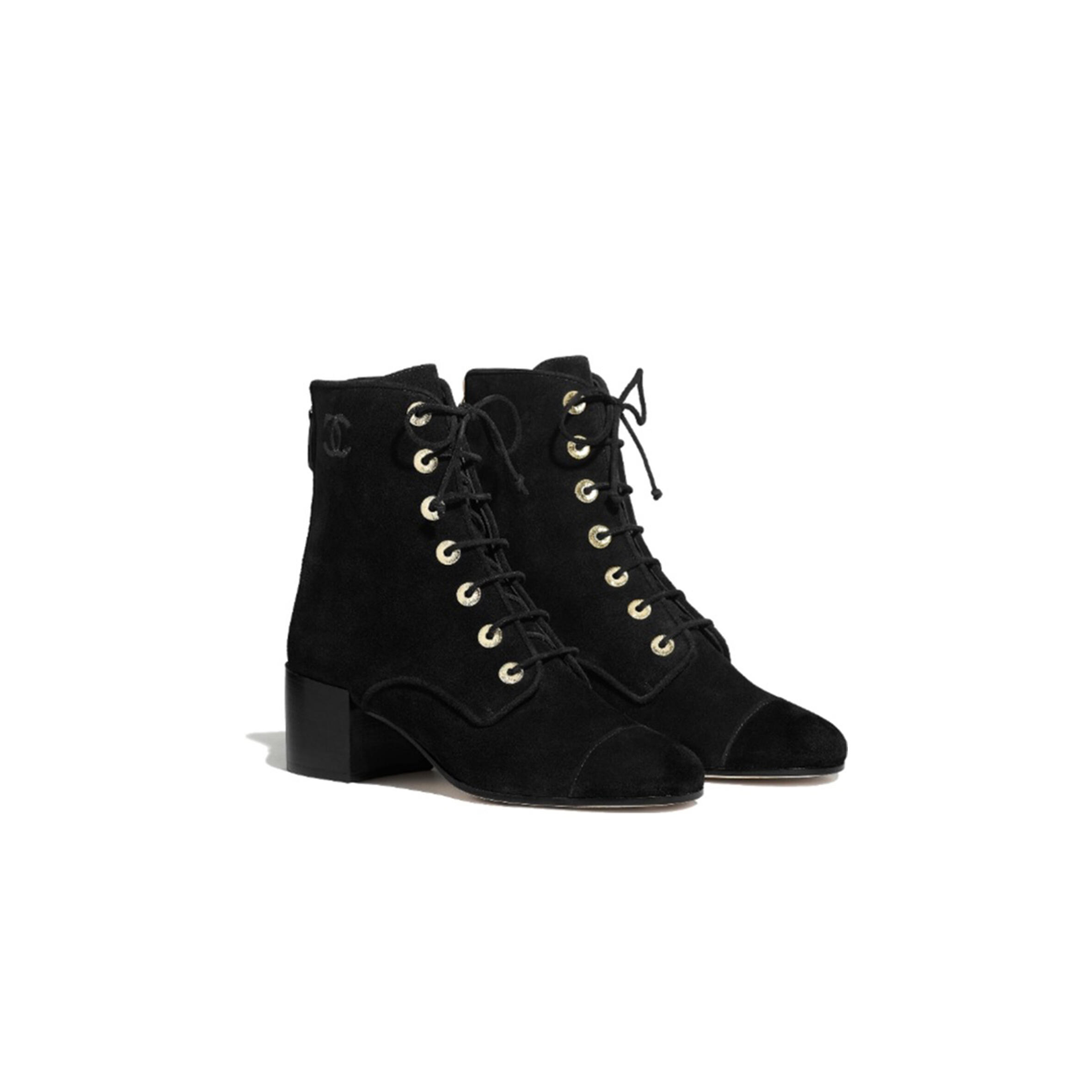 Ch**el SUEDE LACE UP BOOTS 3154756 Master Quality