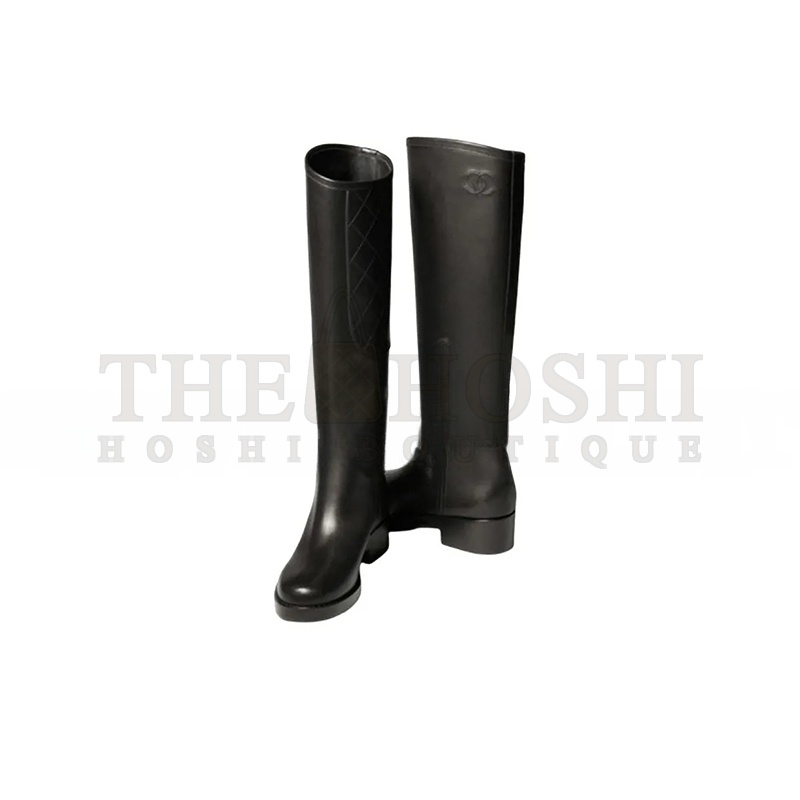 Ch**el HIGH BOOTS CALFSKIN BLACK G39212 X56669 94305 Master Quality