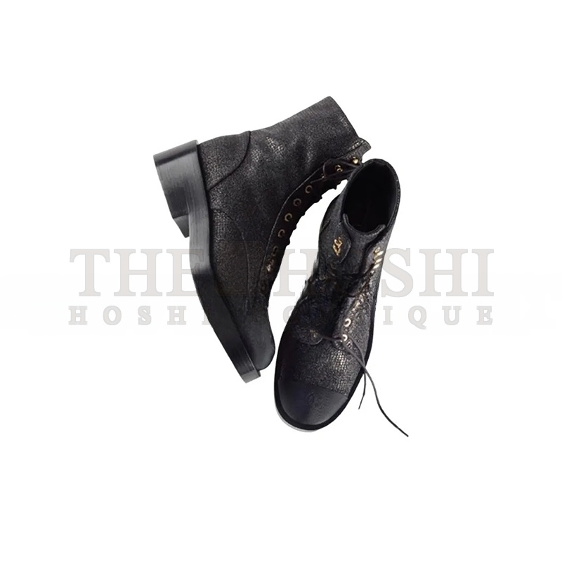 Ch**el LACE-UPS FABRIC &amp; GROSGRAIN BLACK G39162 Y55902 94305 Master Quality