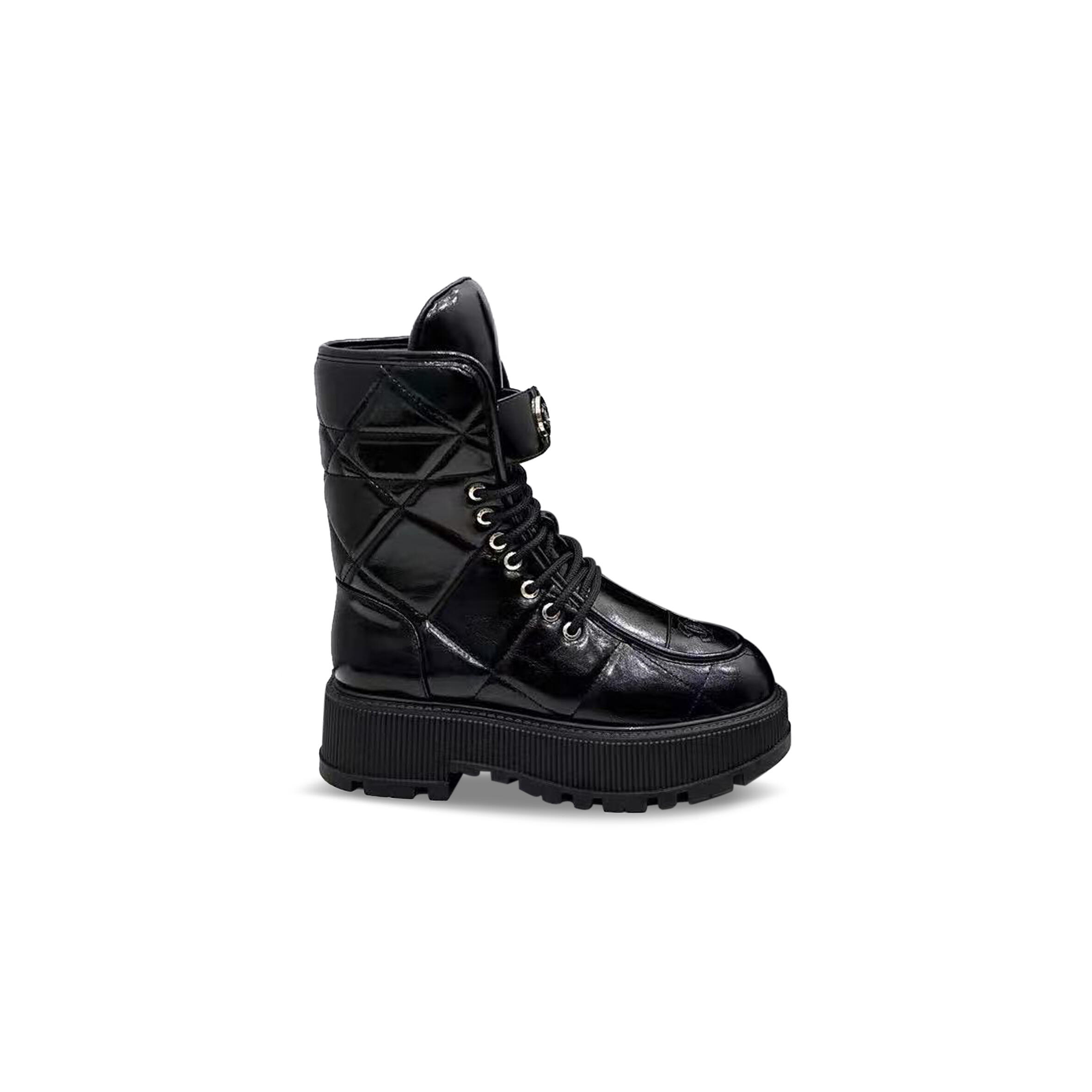 Ch**el QUILTED ANKLE BOOTS 421103 Master Quality