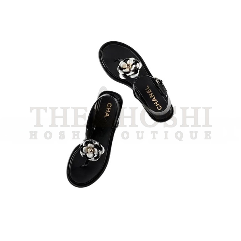 Ch**el SANDALS PATENT CALFSKIN &amp; METAL BLACK G39165 X56607 K4426 Master Quality