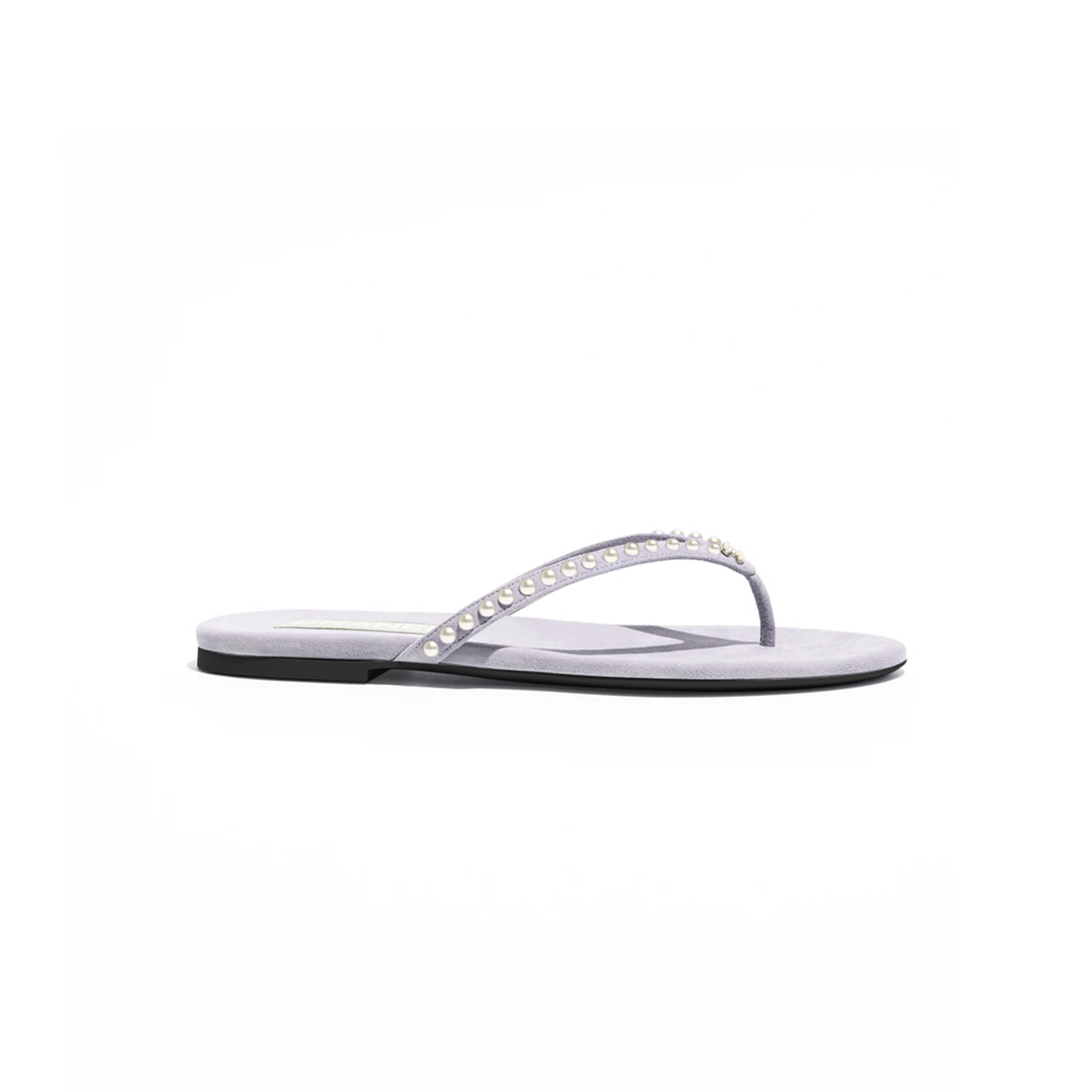 Ch**el CC LOGO PEARL VELVET MULE FLIP FLOP SLIPPERS SLIDES G46205 B19027 Master Quality