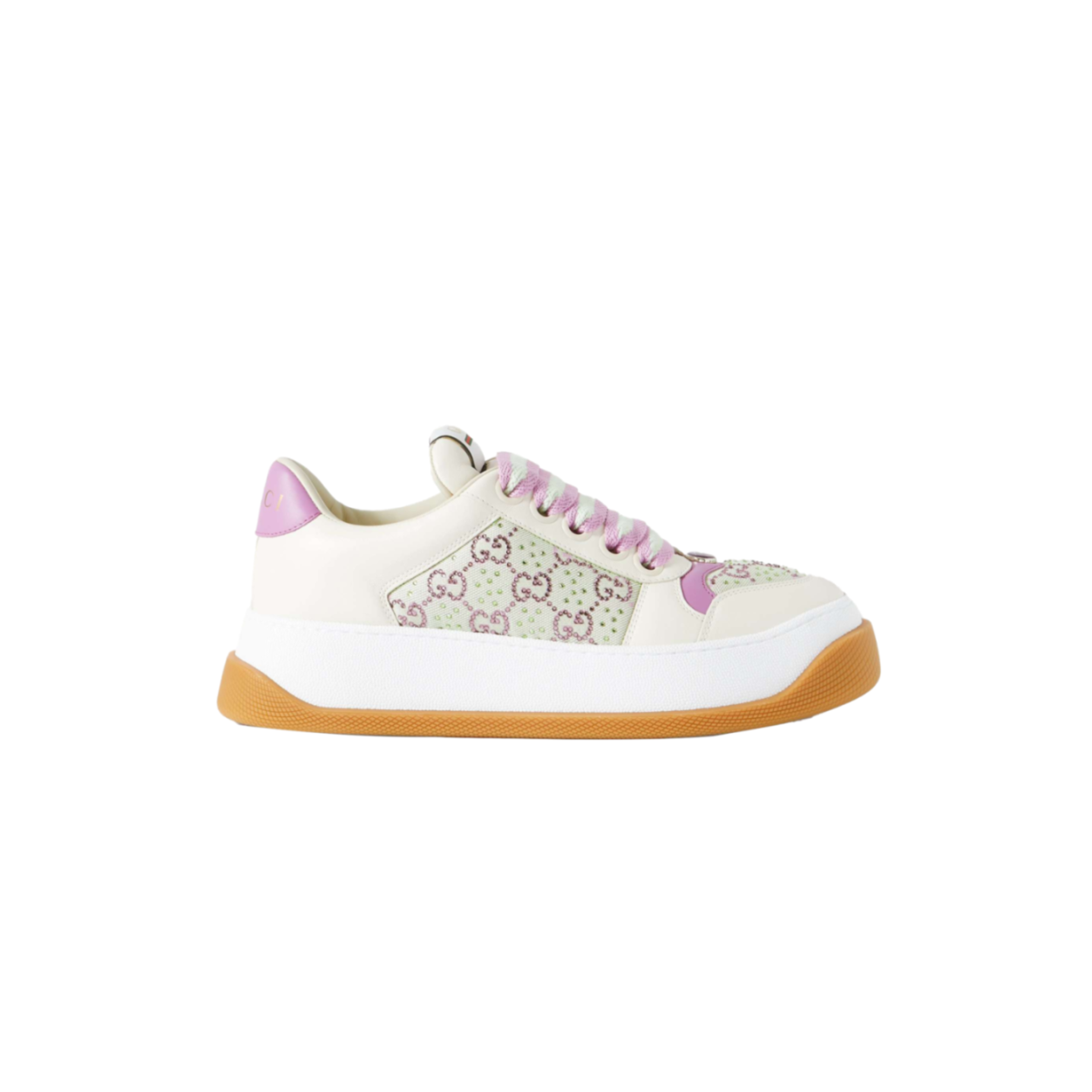 Gvc*1 SCREENER GG CRYSTAL LEATHER SNEAKERS Master Quality