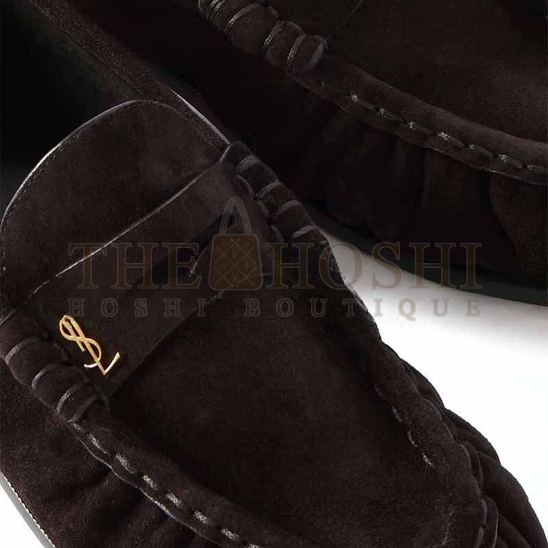 Y51 LE LOAFER LOGO-EMBELLISHED SUEDE LOAFERS 7668762W5AA6023 Master Quality