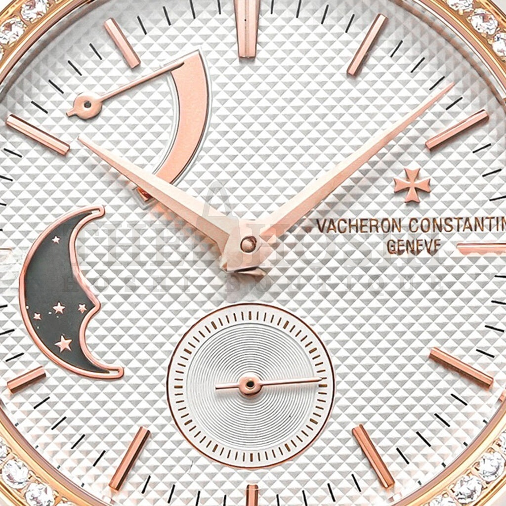 VACHERON C0nstan1n TRADITIONELLE MOON PHASE WHITE DIAL RED LEATHER 36MM WATCH 83570/000R-B691 Master Quality