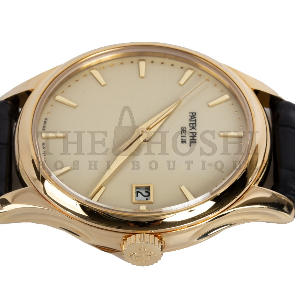Pat*k Phi1i*pe CALATRAVA YELLOW GOLD LACQUERED IVORY DIAL 39MM WATCH 5227J-001 Master Quality