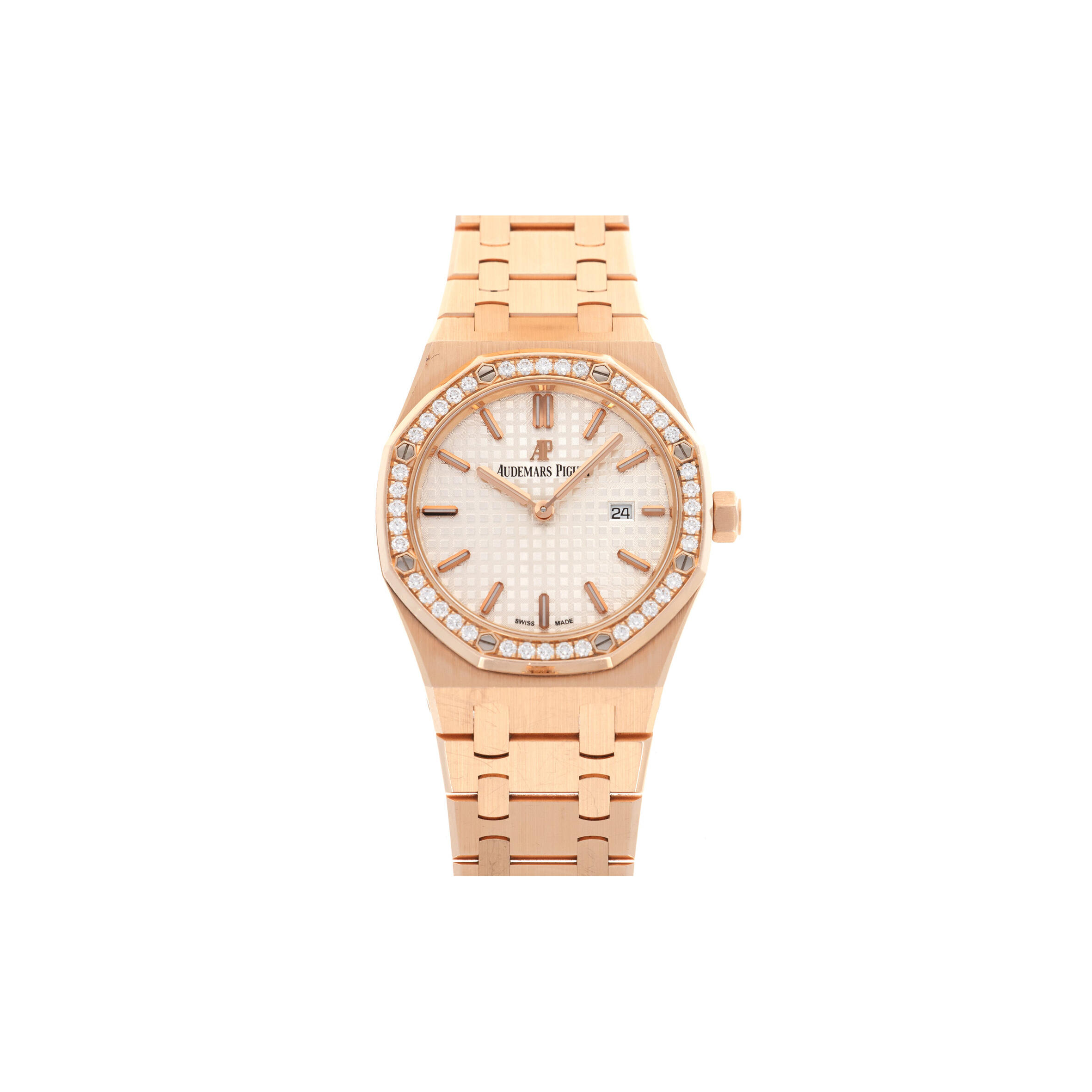 AUDEMARS P1g*et ROSE GOLD ROYAL OAK D1am0nd 33MM WATCH 67651OR.ZZ.1261OR.01 Master Quality