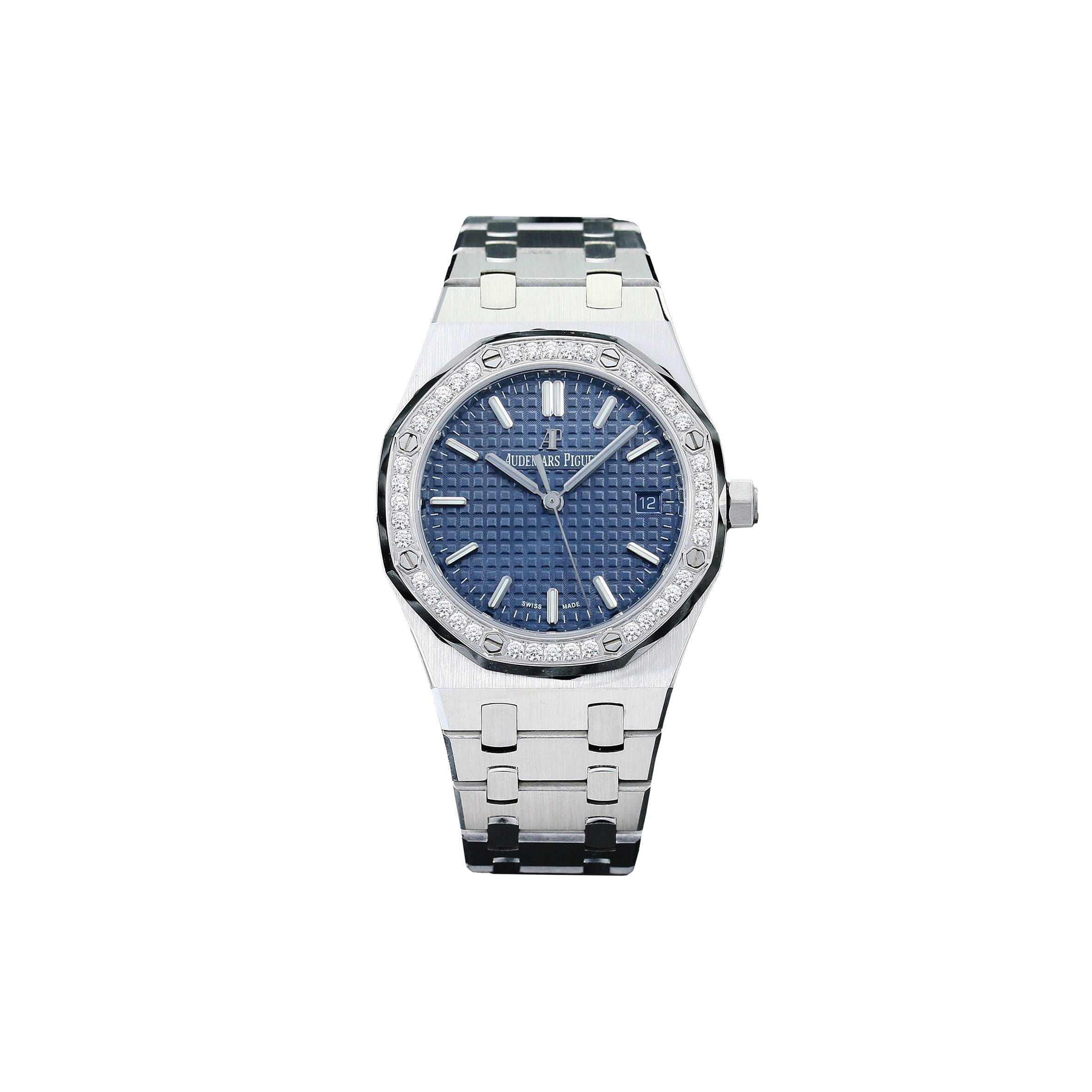 AUDEMARS P1g*et ROYAL OAK STEEL D1am0nd 34MM WATCH 77351ST.ZZ.1261ST.01 Master Quality